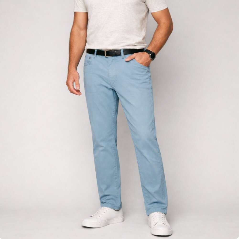 2/$30 Paper Denim & Cloth Men's Chino Light Teal Pants 34x30